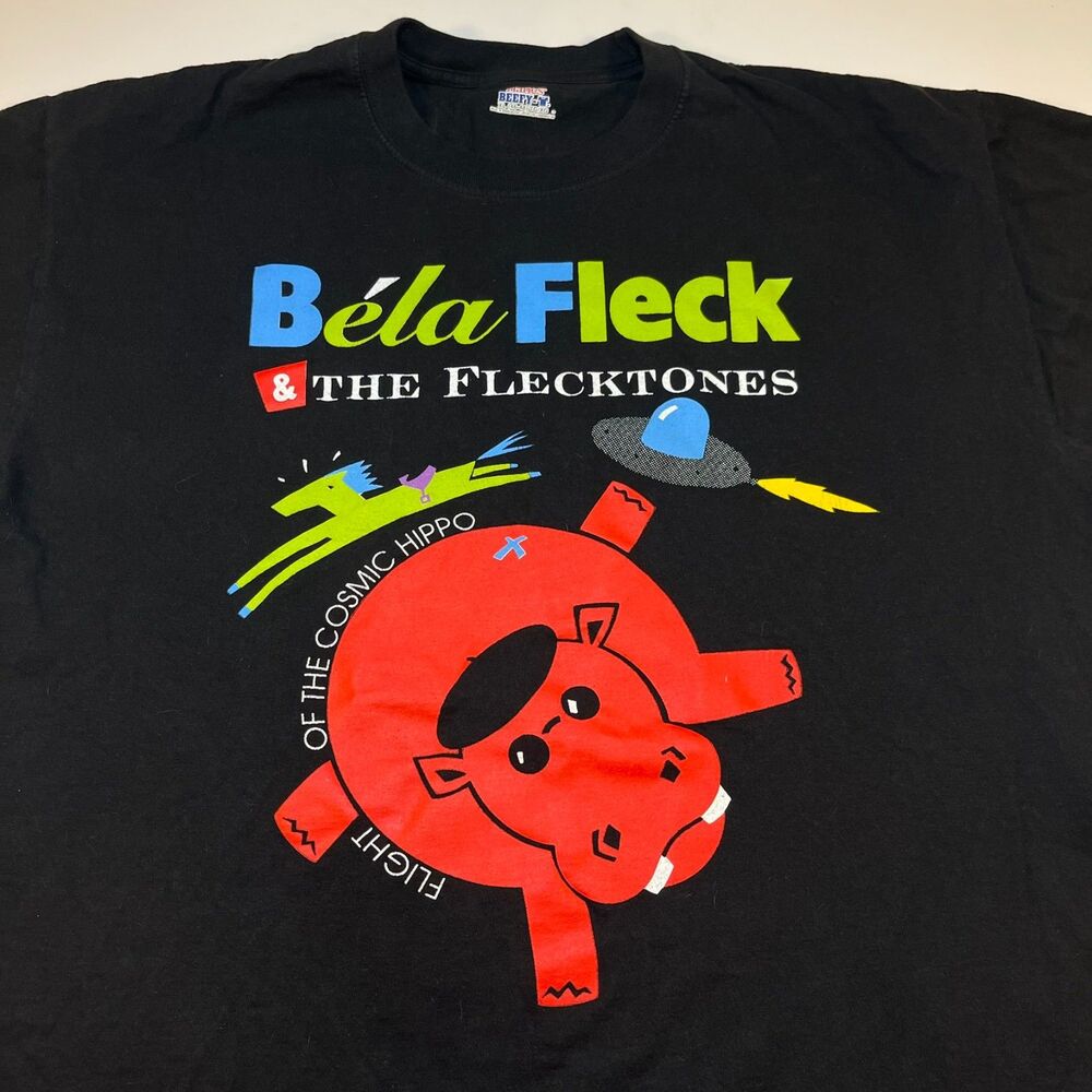 VTG BELA FLECK & The FLECKTONES Flight of the Cosmic Hippo Concert Tour Shirt XL